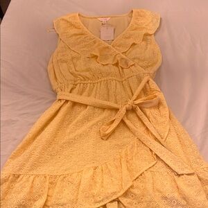 LC Lauren Conrad Yellow High Low Dress